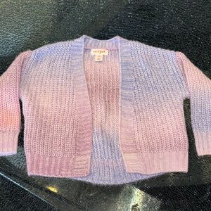 Cat & Jack Pastel Lavender-Pink Ombre Open Cardigan